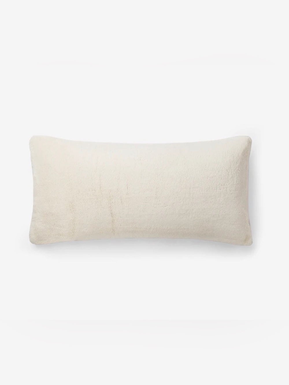 NWT The Company Store PLUSH Ivory Soft Microfleece Lumbar Pillow COVER - 12x21